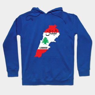 Lebanon flag & map Hoodie